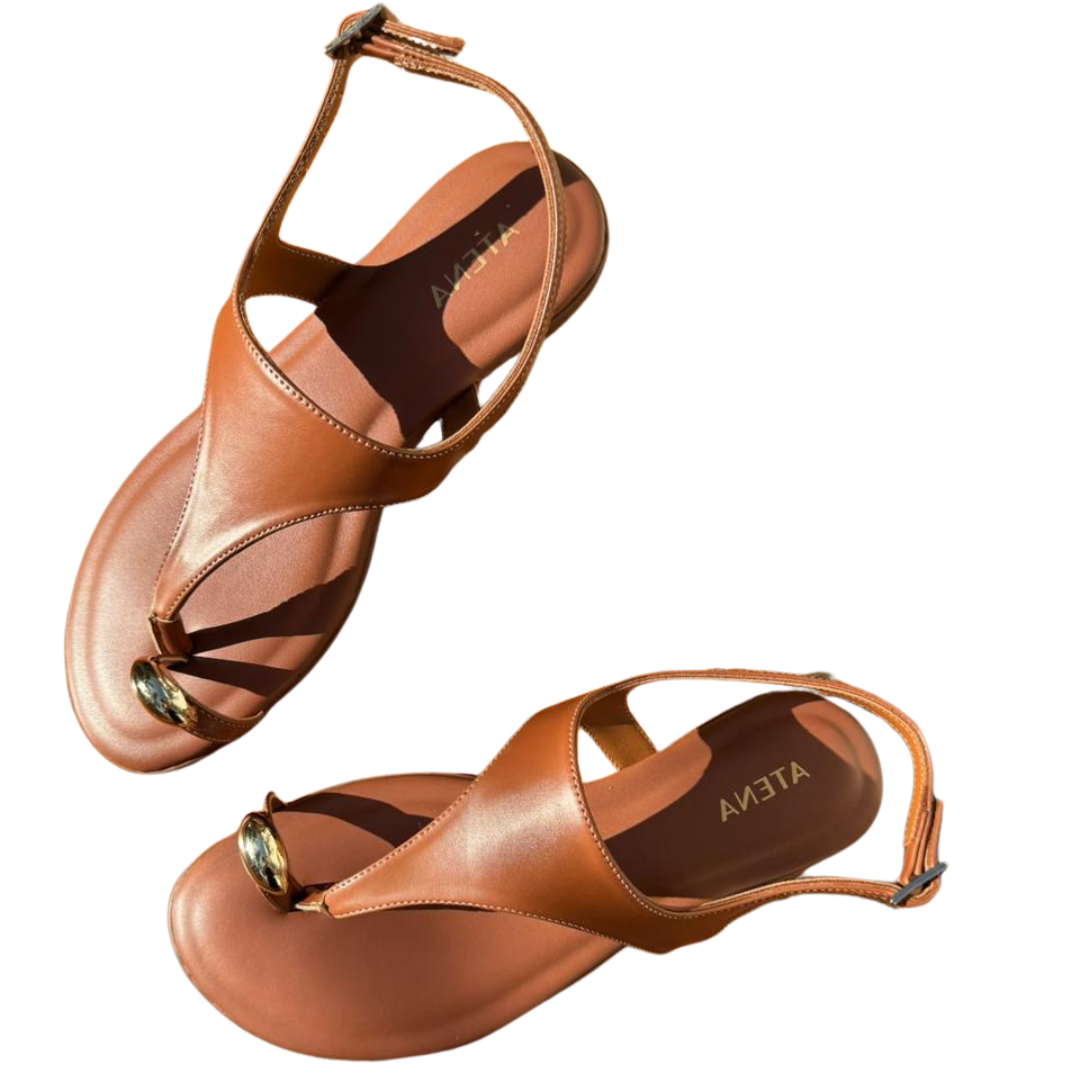 Sandália Rasteirinha | Brown Luxury Atena