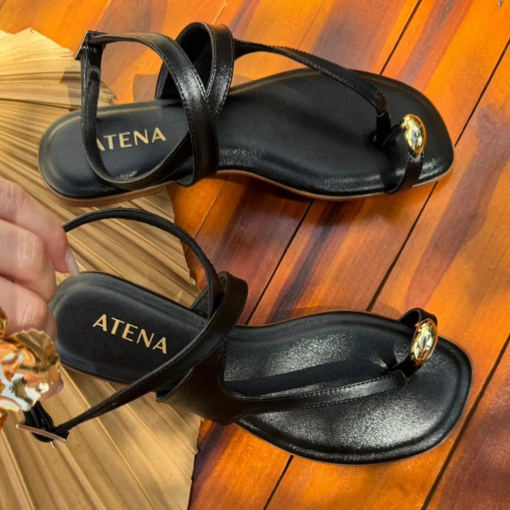 Sandália Rasteirinha | Black Moon Atena