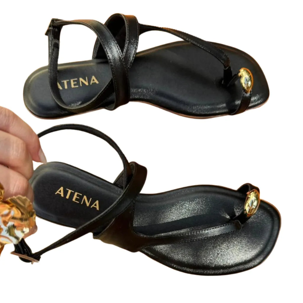 Sandália Rasteirinha | Black Moon Atena