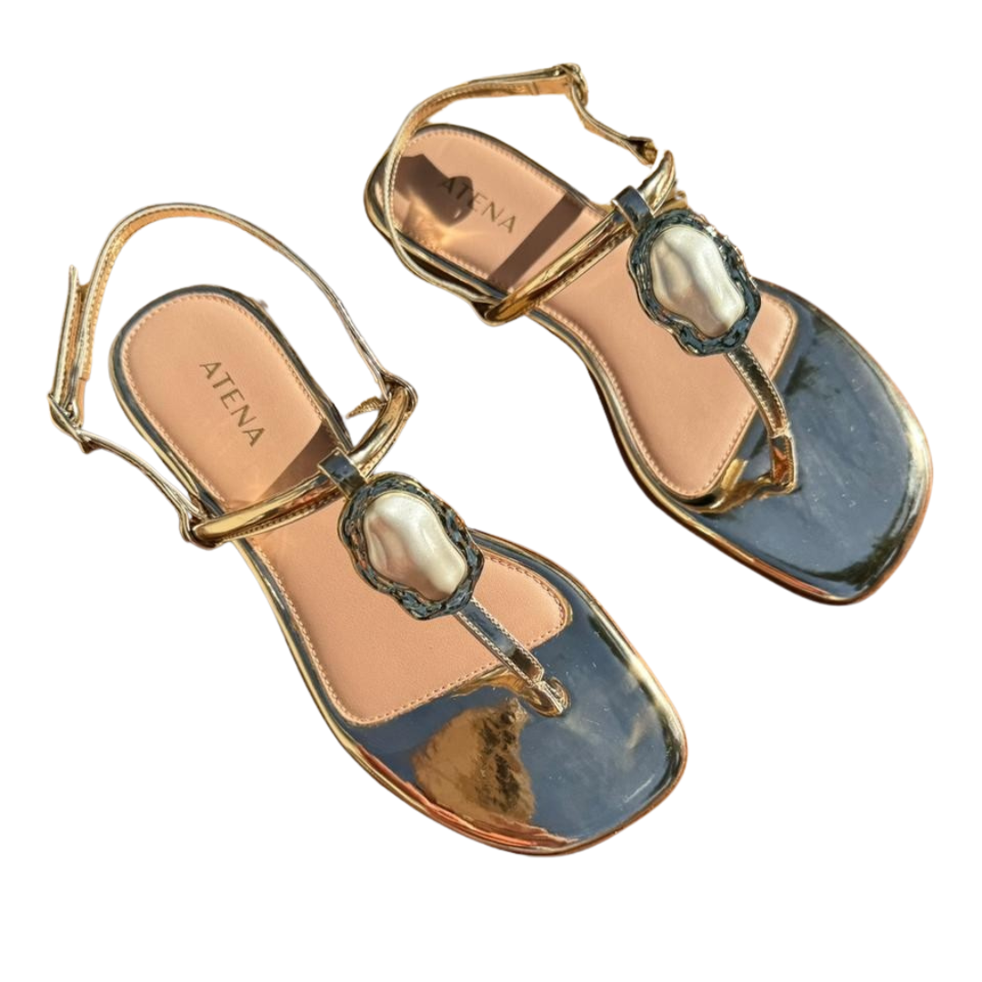 Sandália Rasteirinha | Elegance Golden Atena