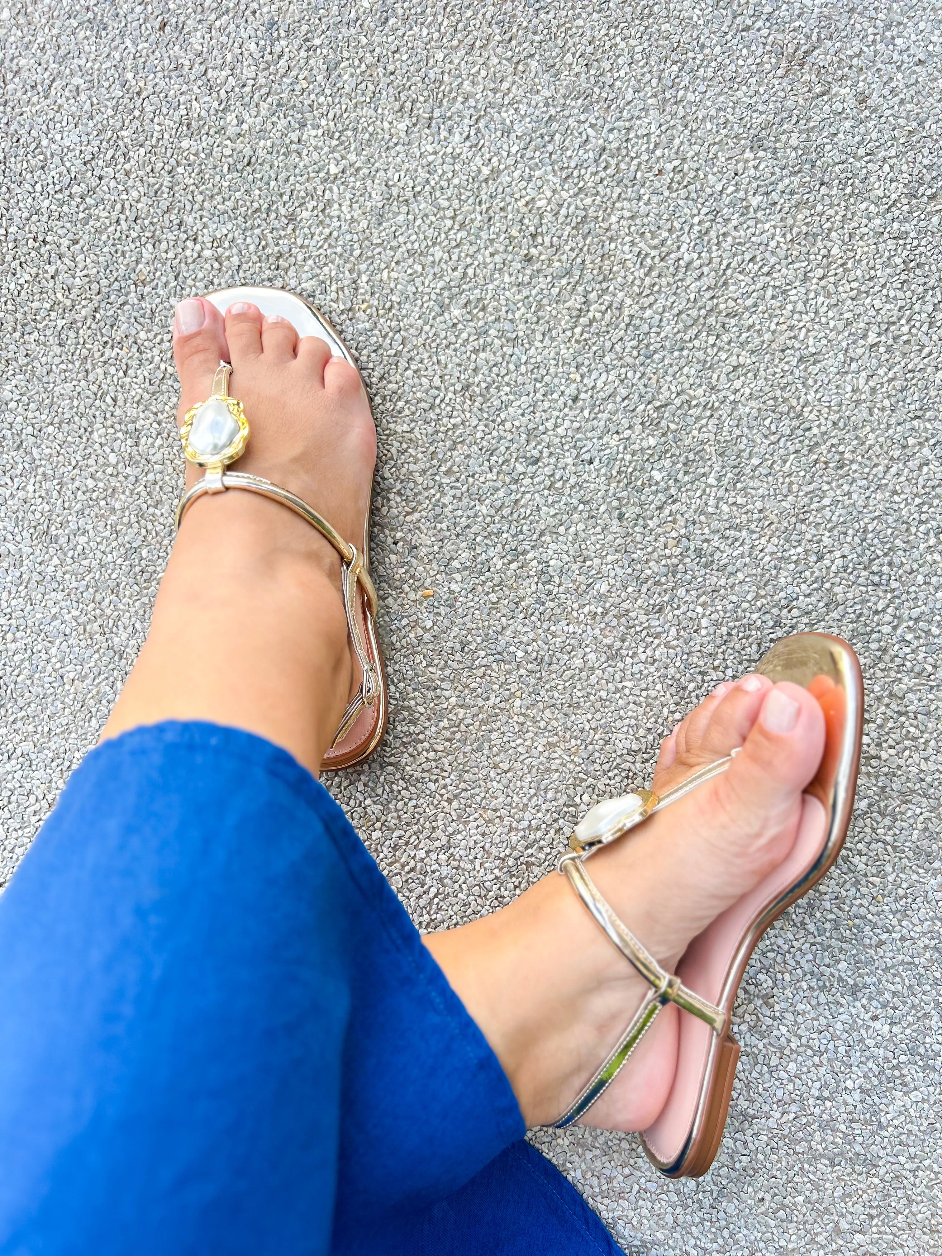 Sandália Rasteirinha | Elegance Golden Atena