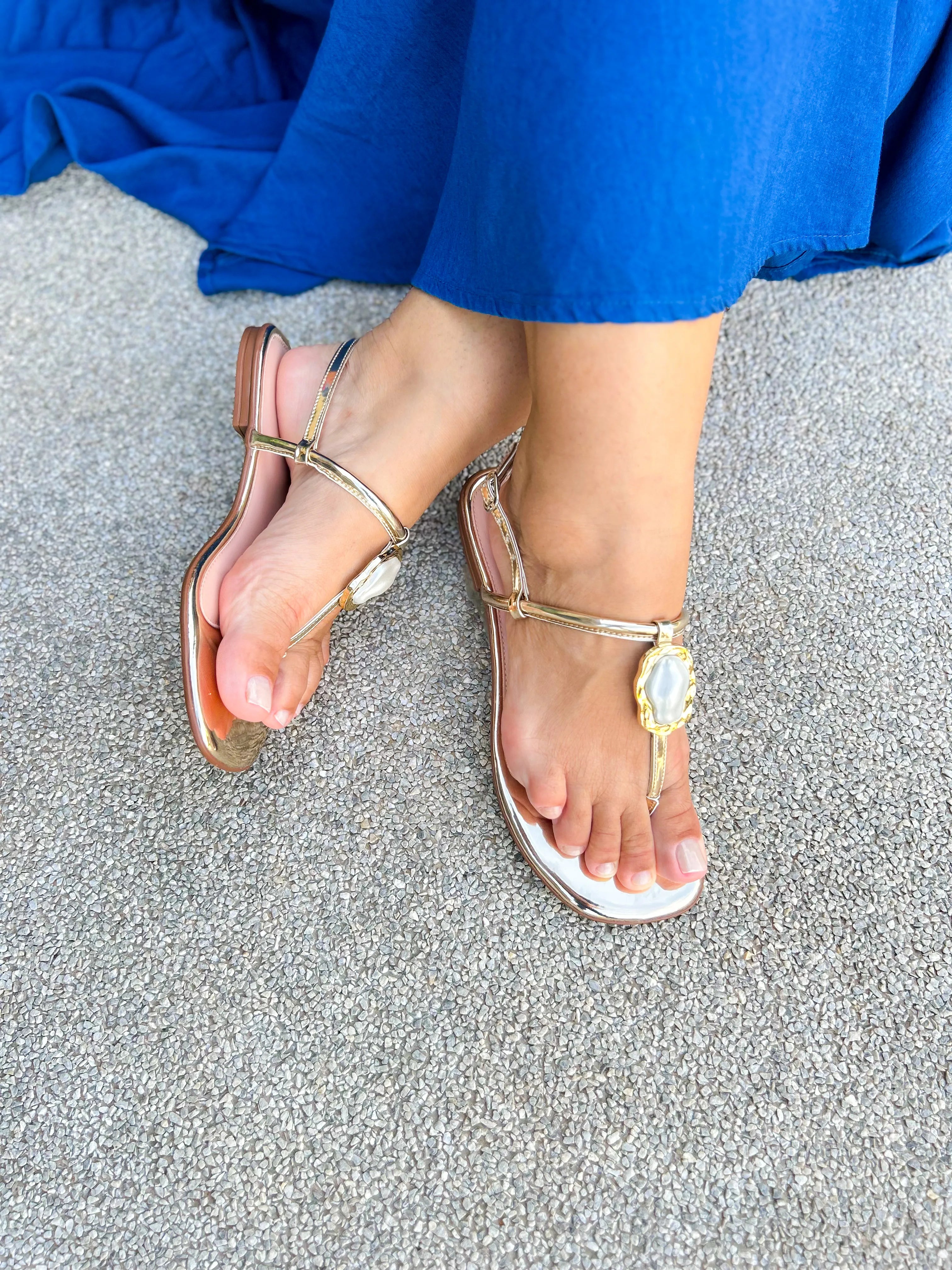 Sandália Rasteirinha | Elegance Golden Atena