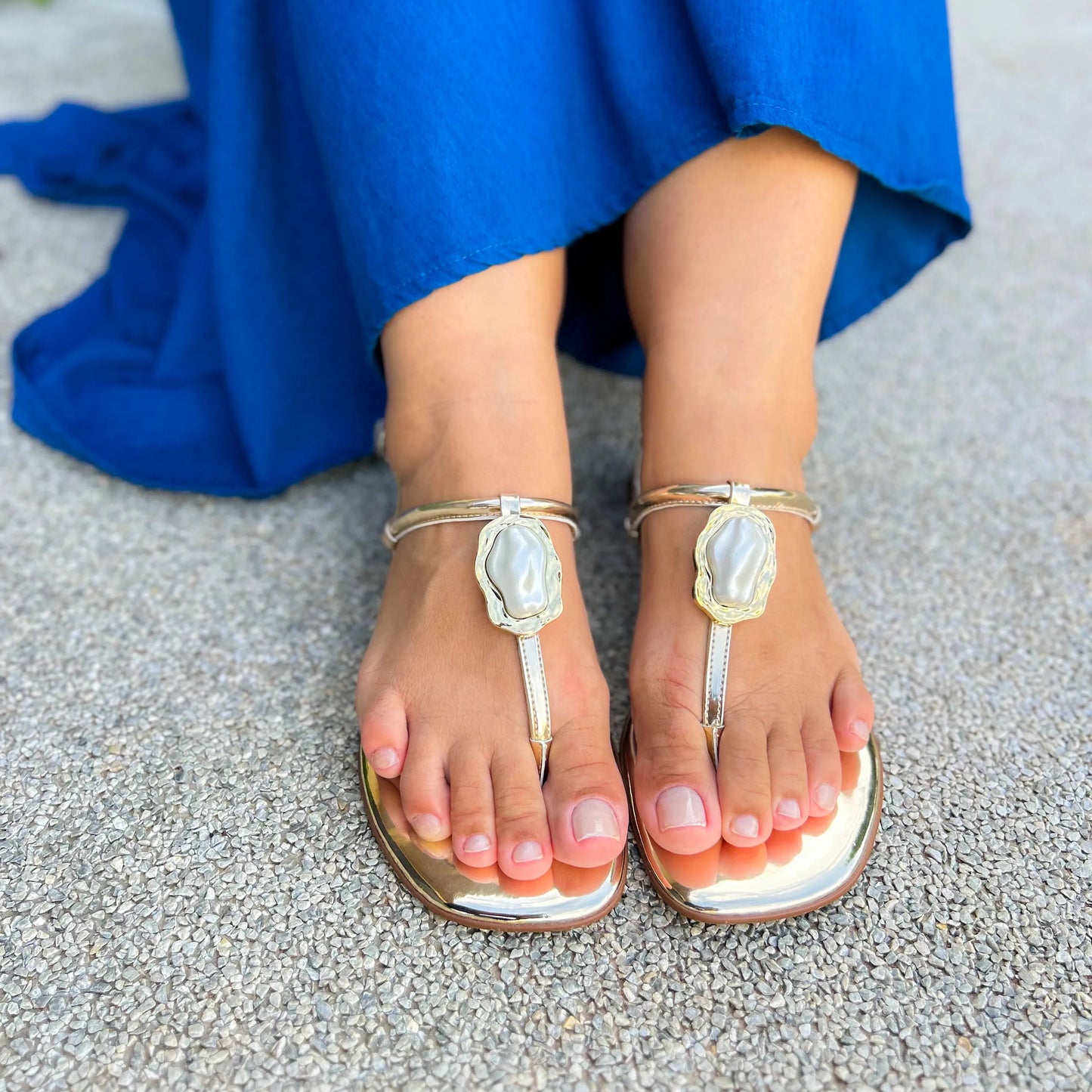 Sandália Rasteirinha | Elegance Golden Atena