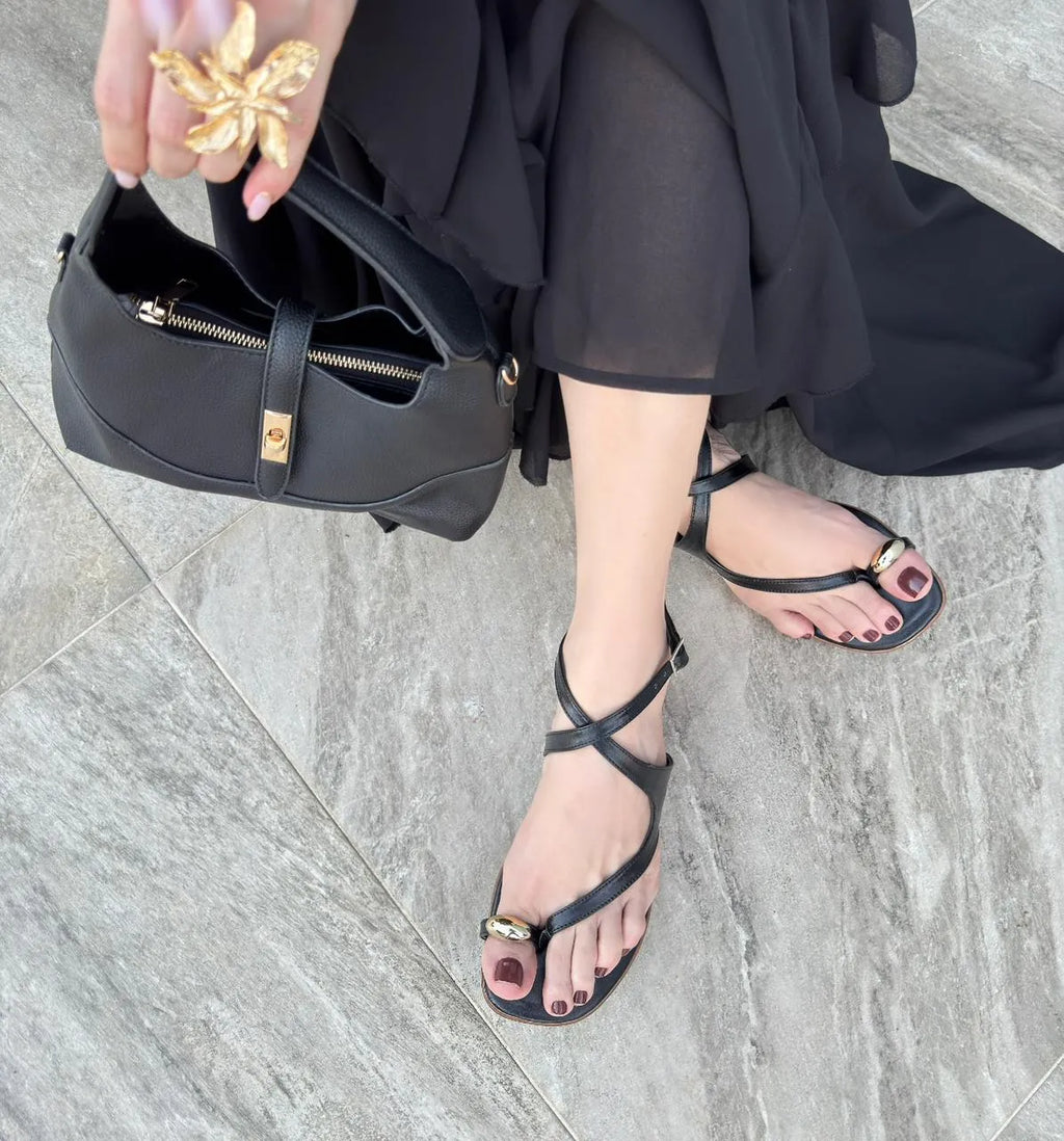 Sandália Rasteirinha | Black Moon Atena